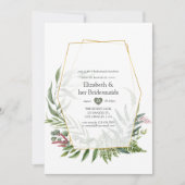 Invitation Forêt Herbarium Géométrique Bridesmaitres Déjeuner (Devant)