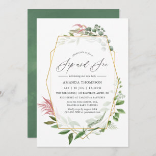 Invitation Forêt Herbarium Géométrique Sip et voir la fête