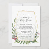 Invitation Forêt Herbarium Lecteur géométrique Par Douche (Devant)