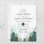 Invitation Forêt Hiver Russe Bois Pine (Devant)