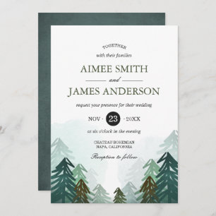 Invitation Forêt Hiver Russe Bois Pine