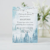 Invitation Forêt hivernale,Guirlande lumineuse, Réception de  (Debout devant)