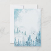 Invitation Forêt hivernale,Guirlande lumineuse, Réception de  (Dos)