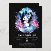 Invitation Forêt Joyeux Loup Anniversaire (Devant / Derrière)