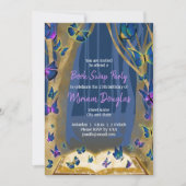 Invitation Forêt Magique aux Paillettes Violettes, Bleues et (Devant)