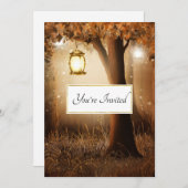 Invitation Forêt magique avec Fairy Lights Mariage (Devant / Derrière)