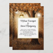 Invitation Forêt magique avec Fairy Lights Mariage (Devant / Derrière)