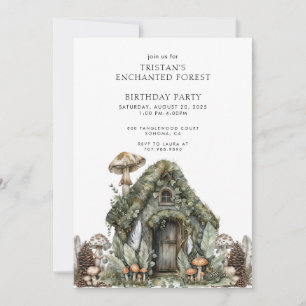 Invitation Forêt magique enchantée Anniversaire de l'enfant