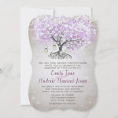 Invitation Forêt Mason Jar Lavender Leaf Tree Mariage (Devant)