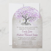 Invitation Forêt Mason Jar Lavender Leaf Tree Mariage (Devant)