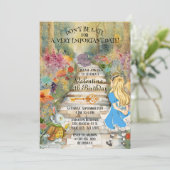 Invitation Forêt merveilleuse du monde enchanté d'Alice Lapin (Debout devant)
