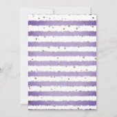 Invitation Forêt Mette Animaux Aquarelle Bébé fille Douche (Dos)