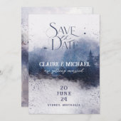 Invitation Forêt Mist Enregistrer la date, Imaginaire Mariage (Devant / Derrière)
