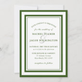 Invitation Forêt moderne Bordure verte Mariage simple (Devant)