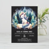 Invitation Forêt Moderne Cheval Anniversaire (Debout devant)