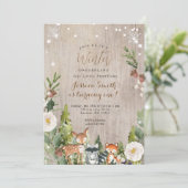 Invitation Forêt mystique Forêt rustique Onederland 1er anniv (Debout devant)