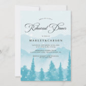 Invitation Forêt neigeuse Dîner de la répétition d'hiver (Devant)