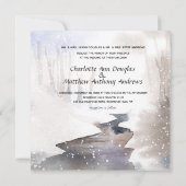 Invitation Forêt neigeuse - Mariage automne-hiver (Dos)