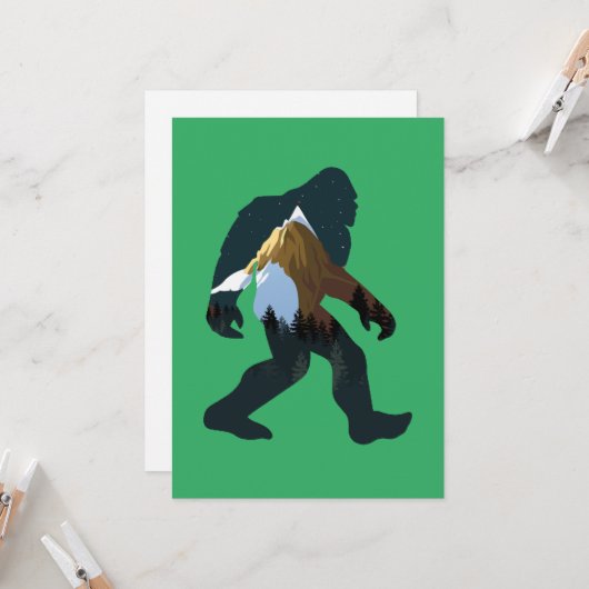 Invitation Forêt nocturne Bigfoot (Devant/Arrière en situation)