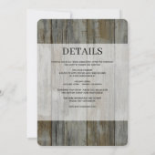 Invitation Forêt Noire rustique avec Mariage Détails (Dos)