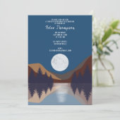 Invitation Forêt paysagère Abstraite Lune Quarante Anniversai (Debout devant)