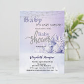 Invitation Forêt paysagère d'hiver Violet (Debout devant)