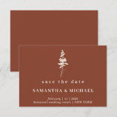 Invitation Forêt Pin Rustique Enregistrer la date (Devant / Derrière)