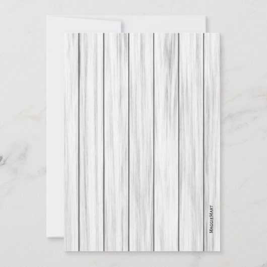 Invitation Forêt Pine Rustic Country Boy Baby shower (Dos)