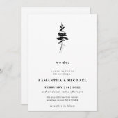 Invitation Forêt Pine Tree Indie Russe nous faisons (Devant / Derrière)