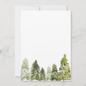 Invitation Forêt Pins Hiver Onederland Anniversaire (Dos)