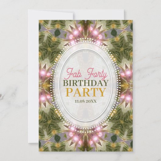 Invitation Forêt Princesse Fab Quarante fête d'anniversaire (Devant)