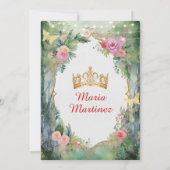 Invitation Forêt-Robe Rouge Bourgogne Princesse 15 Mis Provin (Dos)