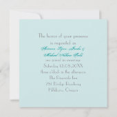 Invitation Forêt romantique arbres de Noël Mariage d'hiver (Dos)