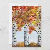 Invitation Forêt Russe Automne Automne Bois Mariage (Dos)