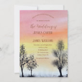 Invitation Forêt Russe Automne Automne Bois Mariage (Devant)