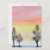 Invitation Forêt Russe Automne Automne Bois Mariage (Dos)