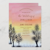 Invitation Forêt Russe Automne Automne Bois Mariage (Devant / Derrière)