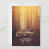 Invitation Forêt Rustique Automne Bois Mariage campagnard (Devant)