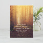 Invitation Forêt Rustique Automne Bois Mariage campagnard (Debout devant)