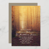 Invitation Forêt Rustique Automne Bois Mariage campagnard (Devant / Derrière)
