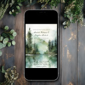 Invitation Forêt Rustique de Mountain Lake tout en un Mariage
