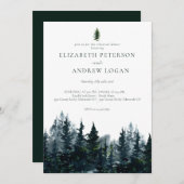 Invitation Forêt rustique | Dîner de répétition (Devant / Derrière)