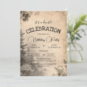 Invitation Forêt rustique et beige Double fête d'anniversaire (Debout devant)