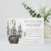 Invitation Forêt rustique | Jeu de devination de Baby shower (Debout devant)