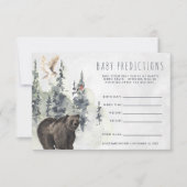 Invitation Forêt Rustique | Jeu de devinette pour Baby Shower (Devant)
