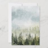 Invitation Forêt Rustique Montagne | Mariage de Camping (Dos)