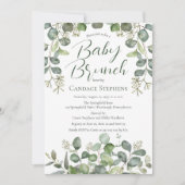 Invitation Forêt | Sage Green Semi Eucalyptus Baby Brunch (Devant)