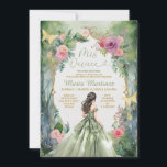 Invitation Forêt Sage Vert Robe Rose Fleurs 15 Mis Quince<br><div class="desc">Forêt Sage Vert Robe Rose Fleurs 15 Mis Quince Invitation Quinceañera 15 Anos,  16e Anniversaire Papillon d'or</div>