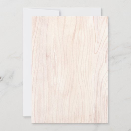 Invitation Forêt sauvage d'une pluie Animaux Whimsical Annive (Dos)