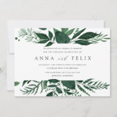 Invitation Forêt sauvage | Emerald Green Botanical Mariage (Devant)